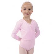 Pink Cotton Ballet Wrap Cardigan